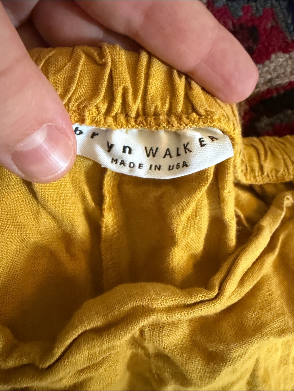 bryn Walker Golden Yellow Elastic Waist Pants Large - Picture 2 of 8